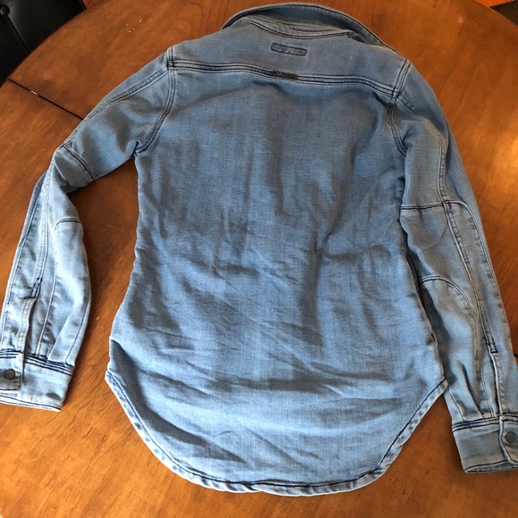 Denim Zip-up Blazer - Picture 7 of 10